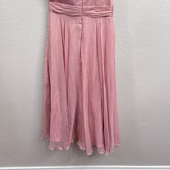 NWT $500 MAC DUGGAL 70173 PINK ONE SHOULDER MIDI DRESS Size 6 - Picture 9 of 14